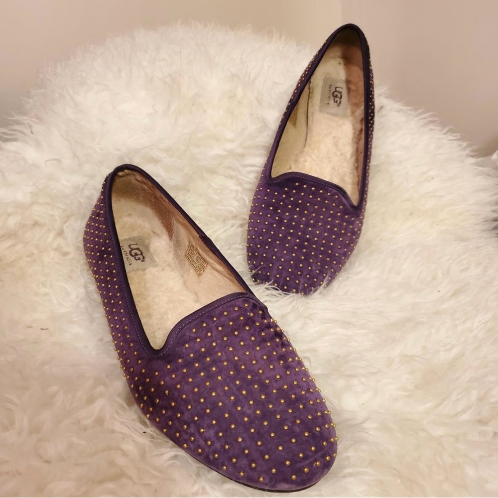 UGG Women's Violet Flats with Gold Accents